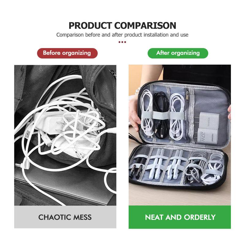 For Volkswagen VW Car Storage Bag Travel Zipper Bag Data Cable Airphone Storage Box GTI Tiguan Passat B5 B6 B7 CC Jetta MK5 MK6