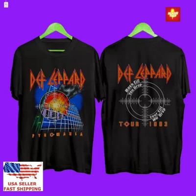 Neue Kleidung 1983 Def Leppard Pyromania Tour Unisex T-Shirt Merchandise Konzert