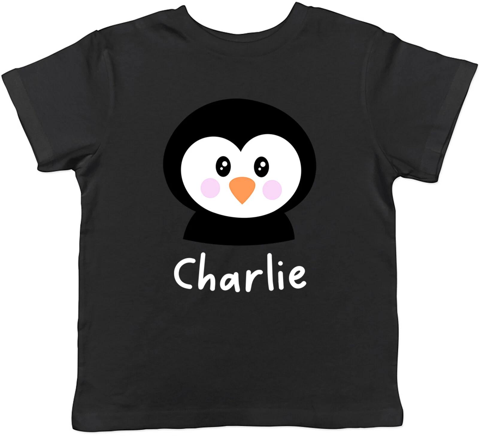Personalised Penguin Face Animal Animal Childrens Kids T-Shirt Boys Girls Gift 100
