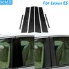 For Lexus ES ES350 ES240 2006-2012 Real Carbon Fiber External Door B-pillar Panel Cover Trim Car Accessories Decoration Sticker