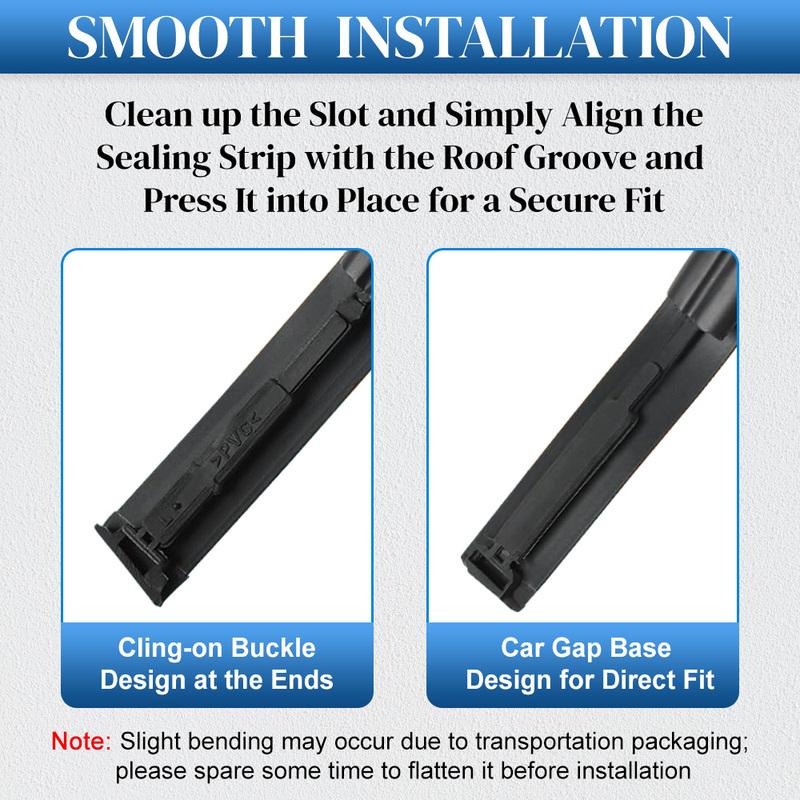 2PCS Car Roof Rubber Drip Side Finish Moulding Seal Strip Trim for Toyota Camry 2007 2008 2009 2010 2011 7555506030 7555606030