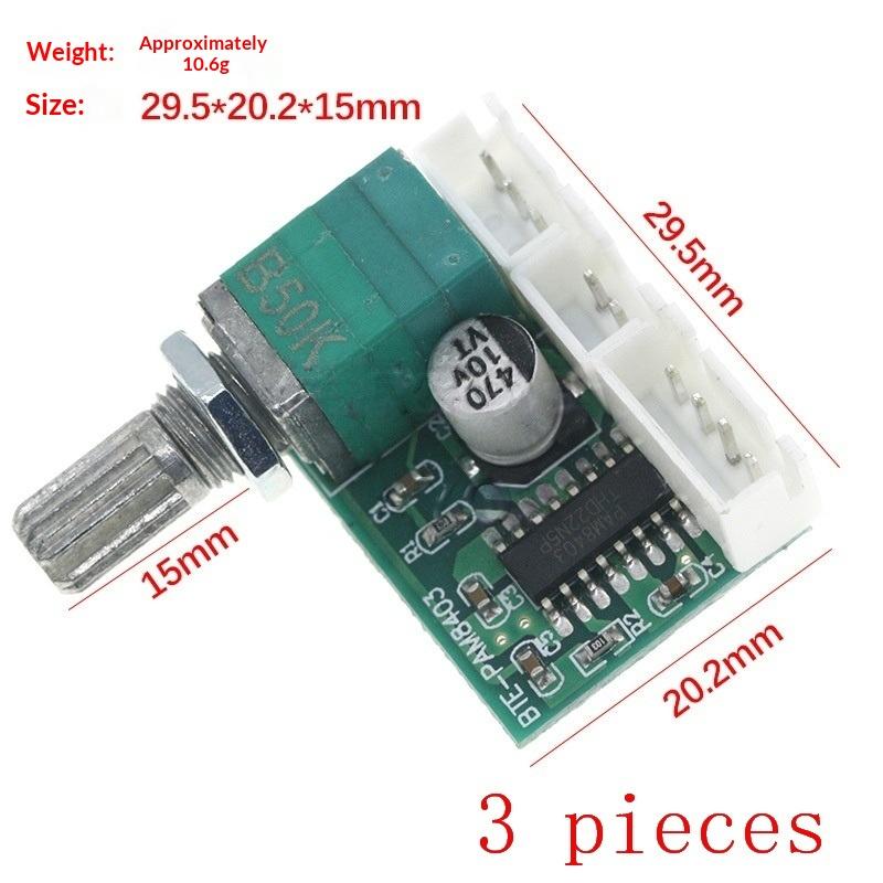 1/3 Stück 2 * 3W Lautstärkeregelung Mit Potentiometer Mini Pam8403 DC5V 2-Kanal USB Digitaler Audioverstärker Board Modul