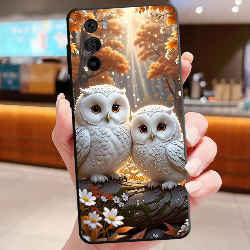 

Phone Case For Motorola Edge 50 40 Pro 60 50 40 30 Ultra Neo Fusion Moto G Play G Stylus G Power G Cute Owl Cartoon G Play 2023