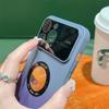 For Magsafe Large Window Camera Protection Case For iPhone 14 12 11 13 Pro Max Plus Logo Hole Magnetic Gradient Color Soft Cover