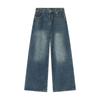 Vintage Wide Leg Jeans Loose Fit Straight Denim Pants Teens