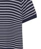 IRONYPORNO WHITELINE 86-Iro358 Color Stripe Button Collar Short Sleeve Knit Navy