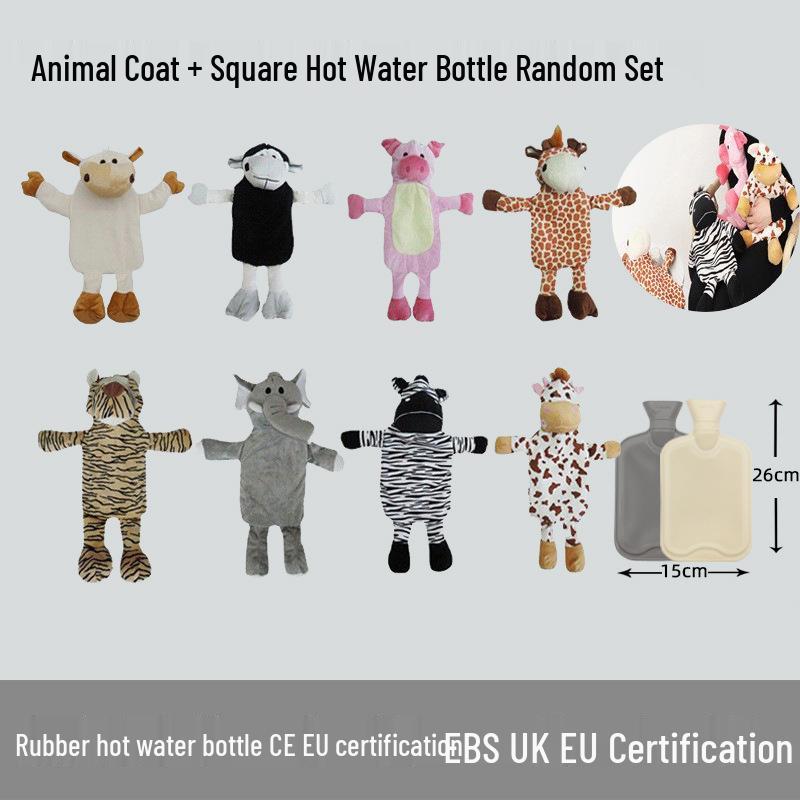 Explosion-Proof Hot Water Bottle: Rubber Design for Stomach and Feet, Long-Lasting Warmth