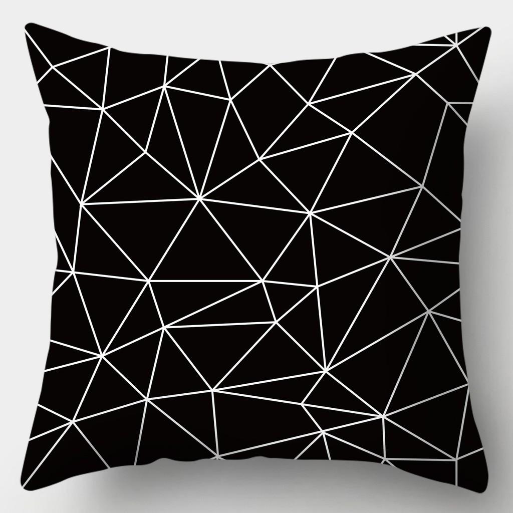 Black and White Series Pillowcase Sofa Simple Home Style Cushion Cover Bedroom Living Room