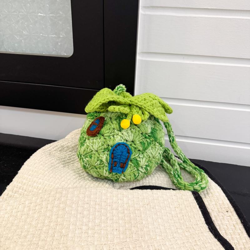 New Ladies Knitted Bag Cute Woven Shoulder Crossbody Small Bag Casual Women's Bag