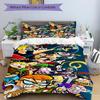 3pc Dexter's Laboratory Cartoon Bedding Set Guest Room Bedroom Decor Christmas Halloween Decor Gifts- All Seasons (No Insert)a1013144