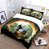 Playful Dinosaur-Themed Decoration Set  Kid'S And Adults' Bedroom Decor, Exquisite Three-Piece Bedding Set Gift