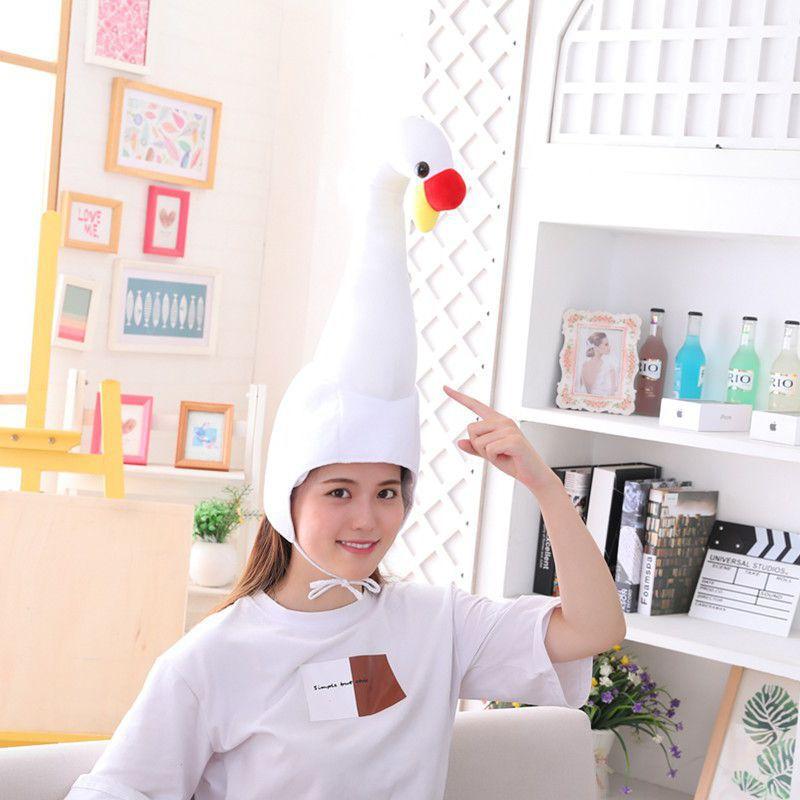 

Девичье сердце, шапка-капюшон лебедя, реквизит для фото, мультяшный капюшон, плюшевая шапка. 55*25CM0.15kg