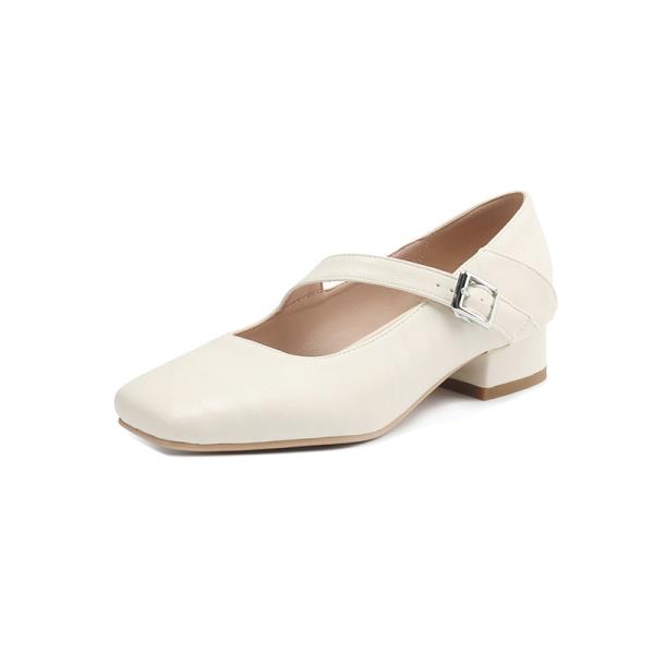 Fashion All-Match Summer Shoes Ladies Casual Female Sneakers Dress Flats Women Low Heels Square Toe 2025 Rubber Solid PU Leisure Buckle
