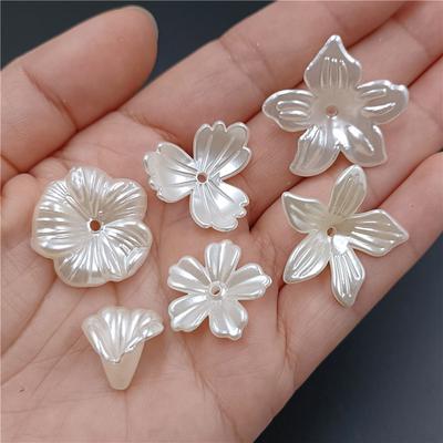 10/20pcs 6 Styles Imitation Pearl Flower Trays For Jewelry Making Hairpin Findings Needlework Caps Handmade Craft Jewelry Accessory