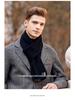Men's Korean Style Wool Knitted Scarf – Solid Color, Casual, Warm Neck Warmer for Autumn & Winter