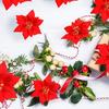 6/12 Stück Künstliche Blume Gold Hochzeitsparty Handarbeit Wohnraum Tischdekoration Weihnachtsbaum Girlande Außenhof Atmosphäre Requisite