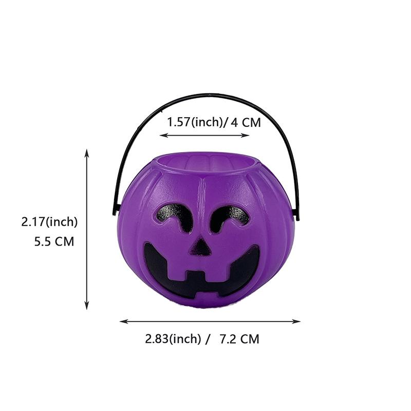 Halloween Candy Bucket White Green Purple Ghost Pumpkin Basket Kids Favor Candy Holder Trick Or Treat Halloween Party Decoration