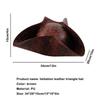 Faux Leather Pirate Hat Brown Captain Hat Vintage Button Masquerade Party Cosplay Costume Hat For Men Women Photography Props