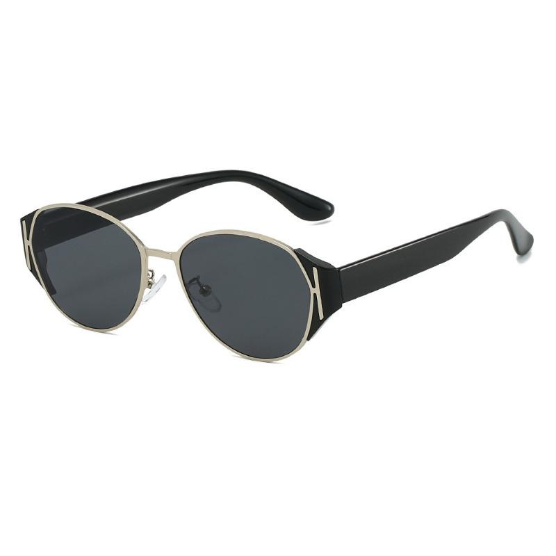 New High Quality Men Women Metal Frame Sunglasses Unisex Designer Fashion Sun Glasses Oval Unisex Stylish Eyewear Shades Uv400