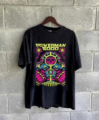 Rare Powerman 5000 When Worlds Collide T Shirt Black All Size Unisex T-Shirt