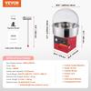 Electric Cotton Candy Machine, 1000W Candy Floss Maker, Commercial Cotton Candy Machine with Cover, Stainless Steel Bowl, Sugar Scoop, Drawer, Perfect