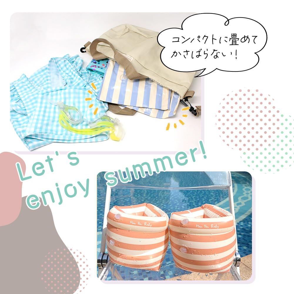 mitas Arm Ring Float Set of 2 and Blue Float Vinyl Toy Summer Beach Float Arm Float Arm Float Arm Ring Vinyl Arm Band Auxiliary Equipment Outdoor Cute