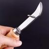 Handmade Leather Edge Stitcher, Adjustable Width Leather Edger with Stainless Steel Blade & Wood Handle for Punching Marking