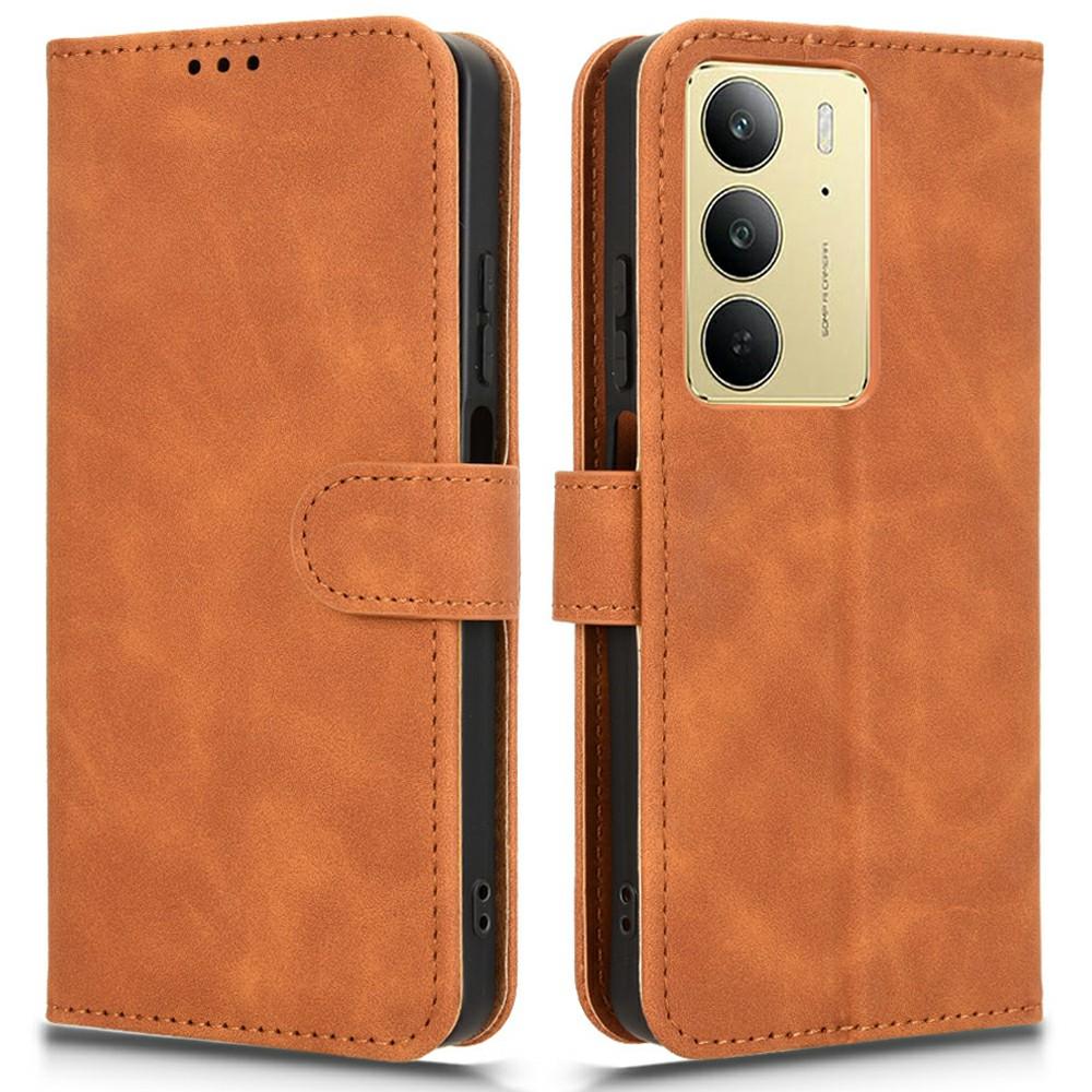 For Realme C75 4G Leather Case Skin Feel Anti Drop Wallet Flip Phone Cover