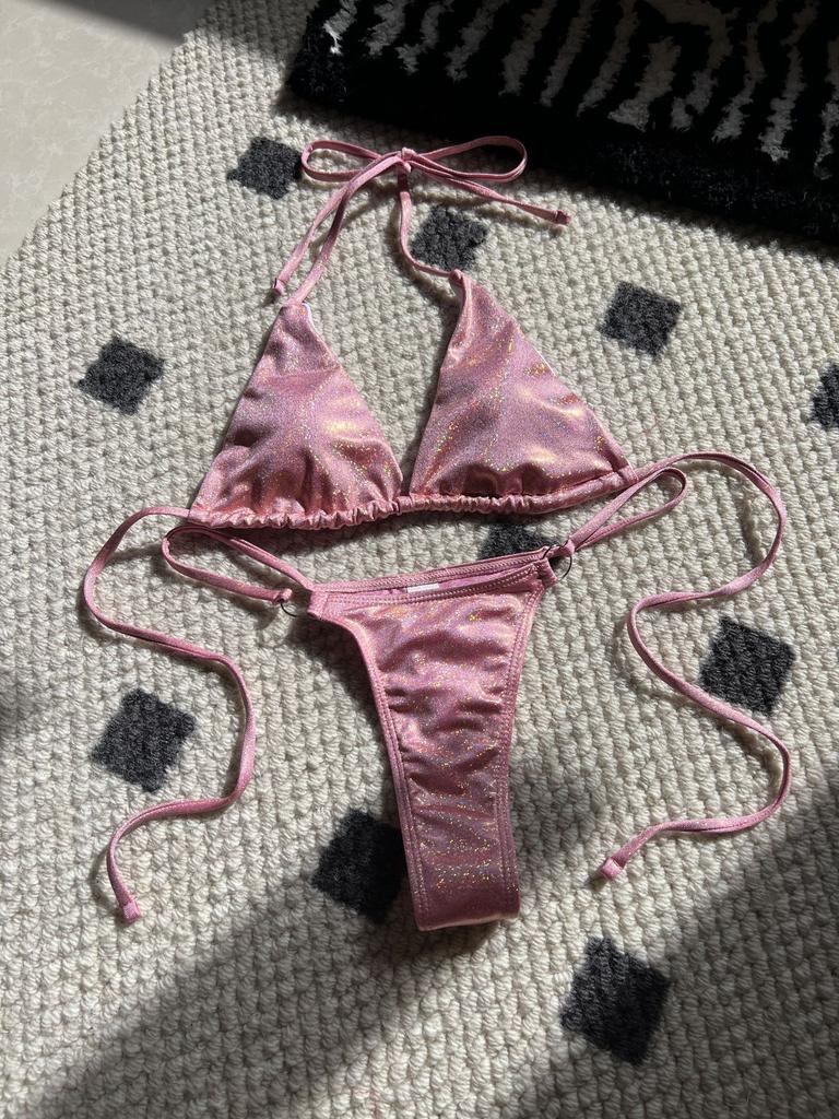 New sexy T-shaped split shiny bikini bikini