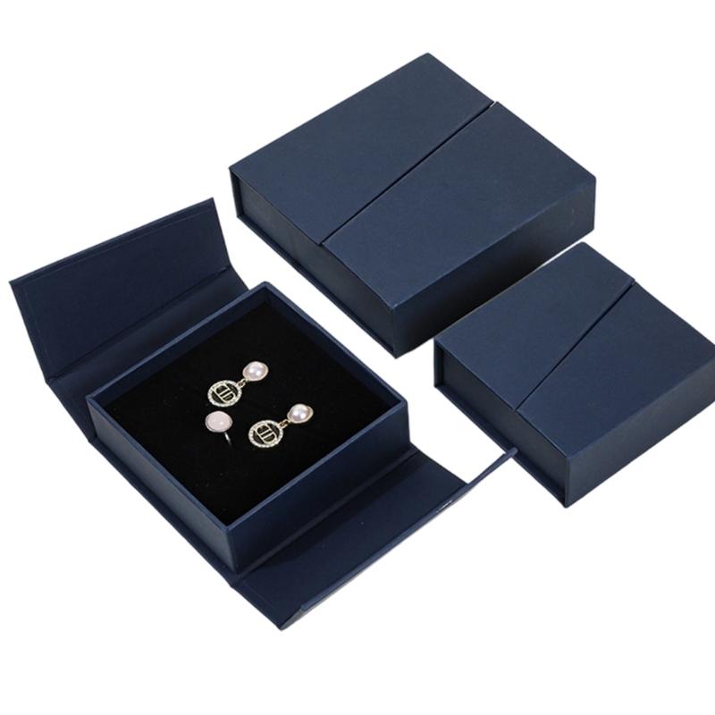 Double Flip Lid Magnetic Closure Jewelry Box for Travel Use Necklace Ring Earrings Storage Organiser For Accessories