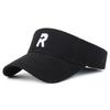 R Cotton Letter Hat Visor Cap Sun Protection Breathable Baseball Gifts Caps