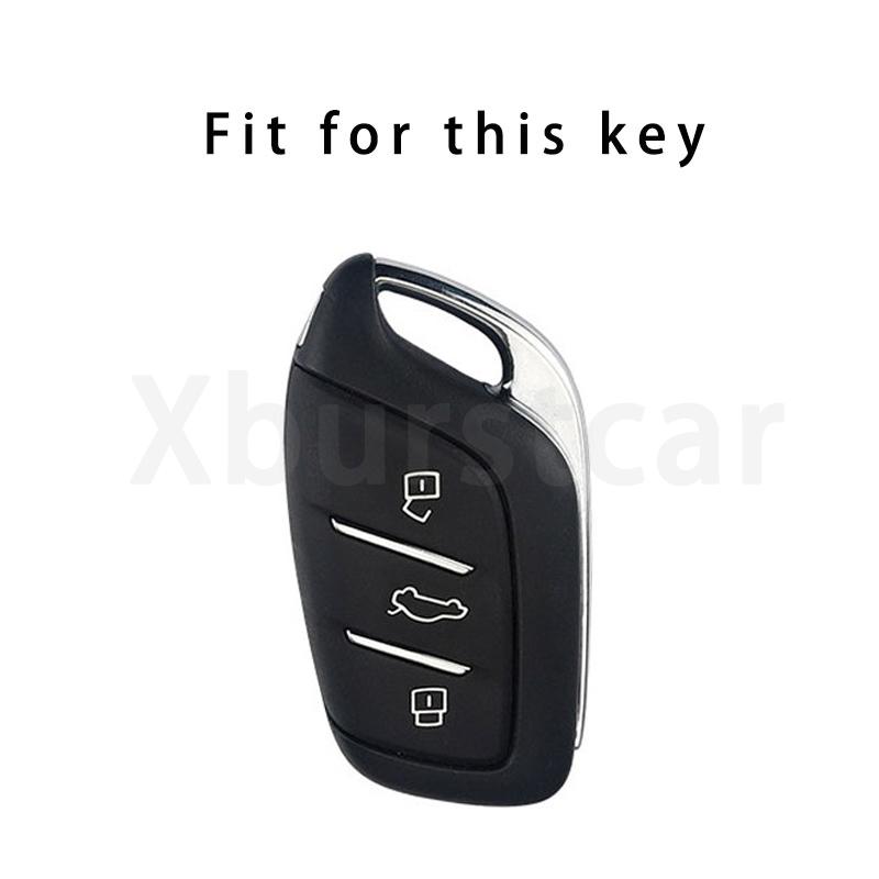 Silver Edge Shell Holder Keyless For Roewe Erx5 Rx5 I6 I5 Rx3 Rx8 For Mg 4 Mg5 Mg6 Mg Zs Ev Hs Ehs Zx Gt Tpu Car Key Case Cover
