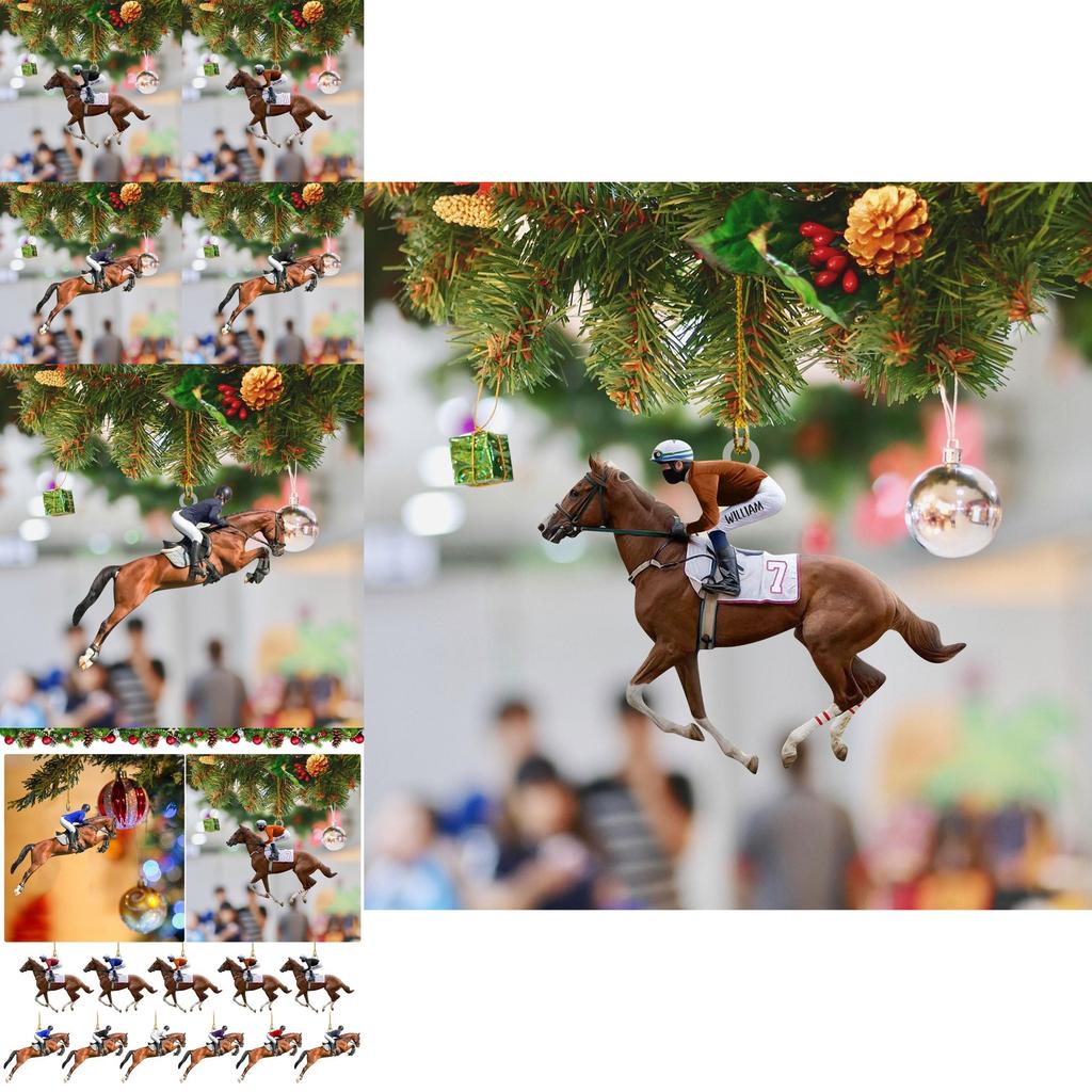 Stylish Retro Acrylic Car Pendant For Equestrian Enthusiasts And Festive Decor