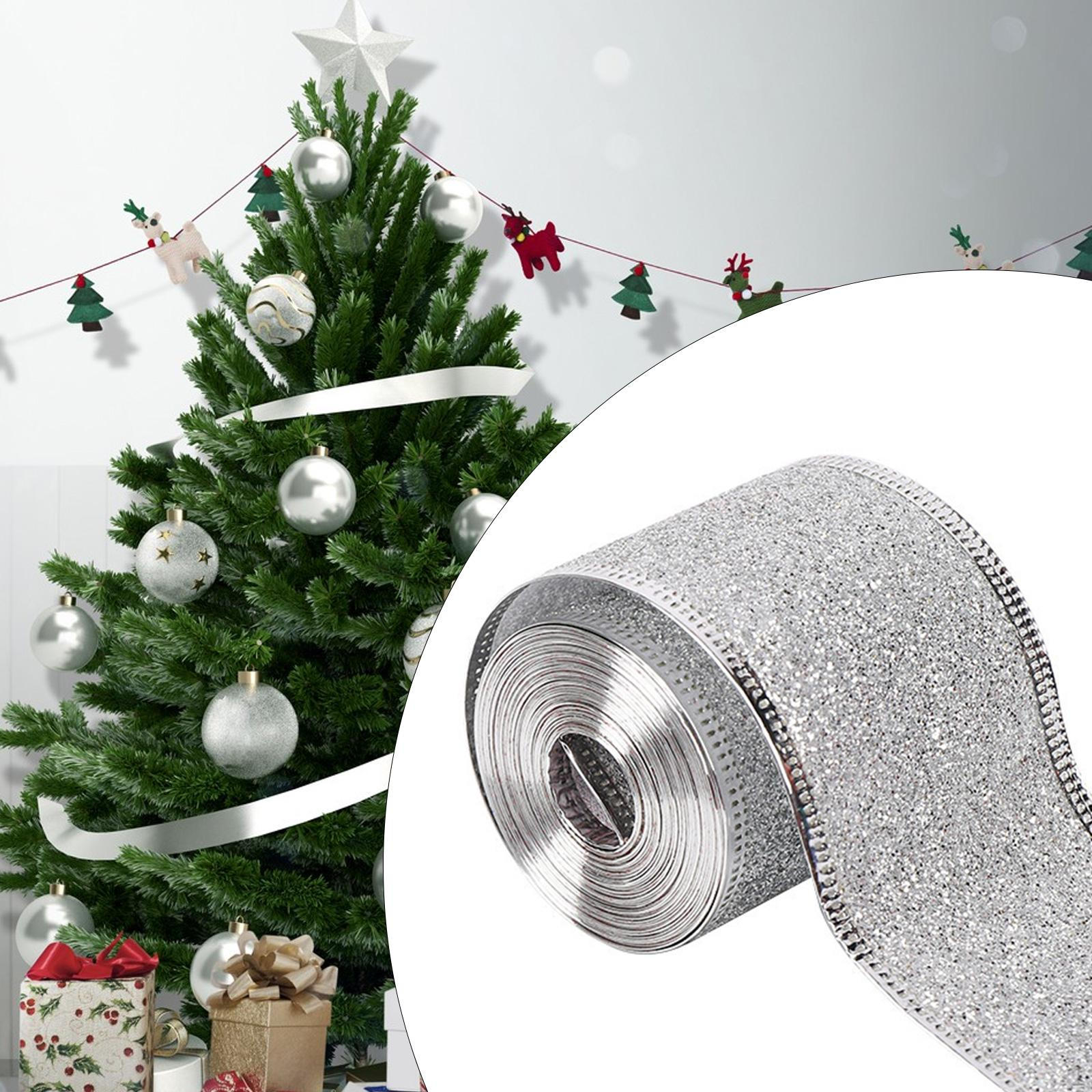 

Рождественский подарок лента DIY ремесла декор легкая переноска прочная современная упаковка для дня рождения серебряный