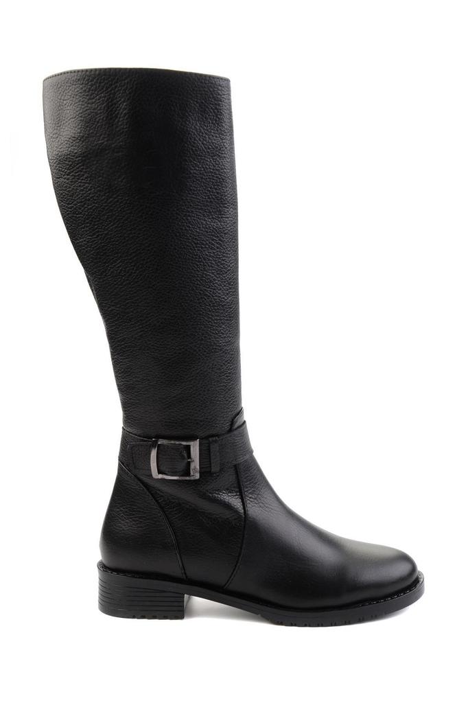 Women Modern Stylish Fashion Boots Genuine Leather Black Genuine Leather Boots K