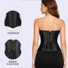 Corsetto modellante a zip in raso da donna per controllo pancia Shapewear snellente Top