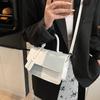 New Fashion Trend Niche Contrasting Color Design Portable Small Square Bag High Texture Shoulder Messenger Bag Fashion Women's Bag