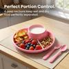 Reusable Plastic Divided Plates Portion Control Plate Kids Dinnerware Set 4-Compartment Fruit Dessert Tableware Dish
