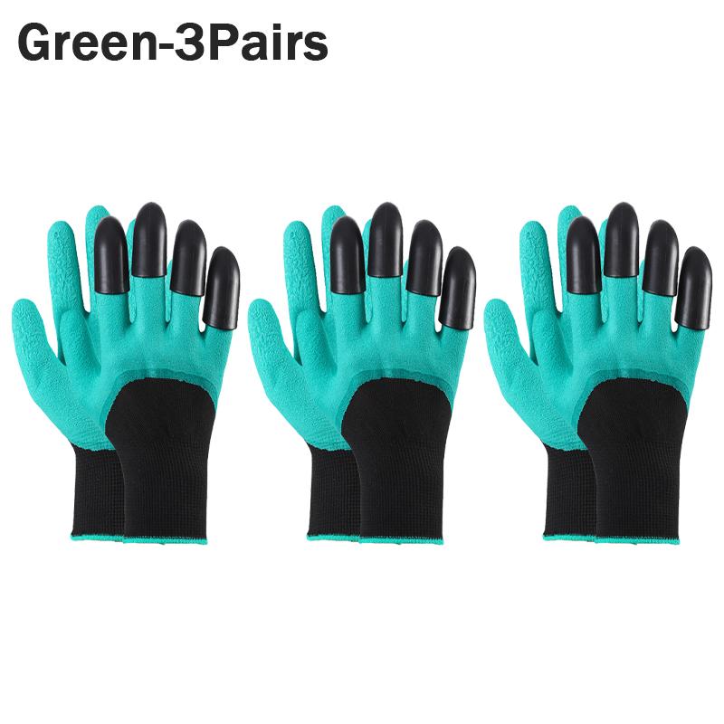 1-10Pairs Gardening Gloves with Claws Latex Work Gloves Waterproof Anti Slip Durable Planting Digging Outdoor Work Gloves
