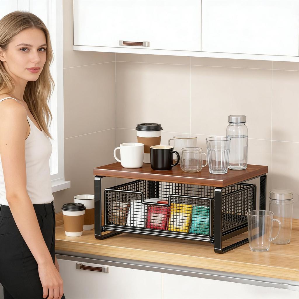 Support d'imprimante Gain de place Double étage Bureau Support d'imprimante Bureau Rangement Pour Maison École Comptoir de cuisine Poste de travail Atelier