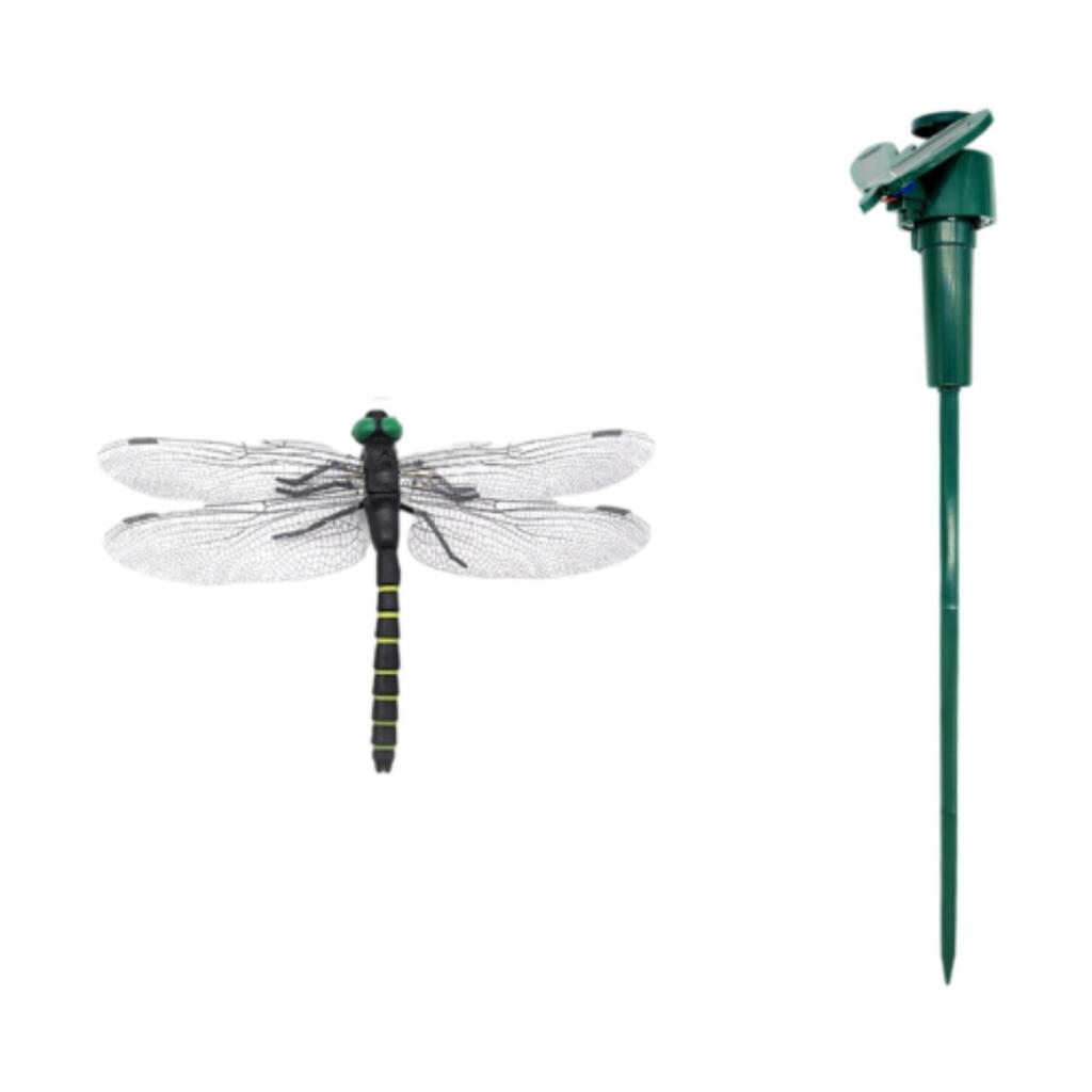 Solar Battery Powered Flying Dragonfly Fluttering for Patio Plants Landscape