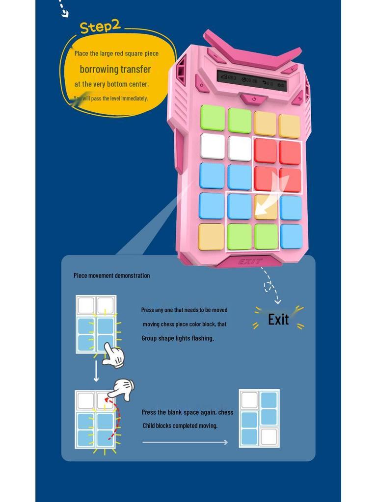 LCD Children's Smart Handheld Huarong Road Puzzle Toy