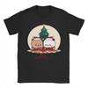 Hipster Merry Christmas & Happy New Year with Bubu & Dudu T-Shirt Men Round Neck T Shirts  Short Sleeve Tees Gift Idea Clothing