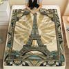 Paris Eiffel Tower Print Flannel Blanket, High Quality Comfortable for All Seasons, Home Decor, Warmth and Comfort, Perfect for Christmas Gifts97