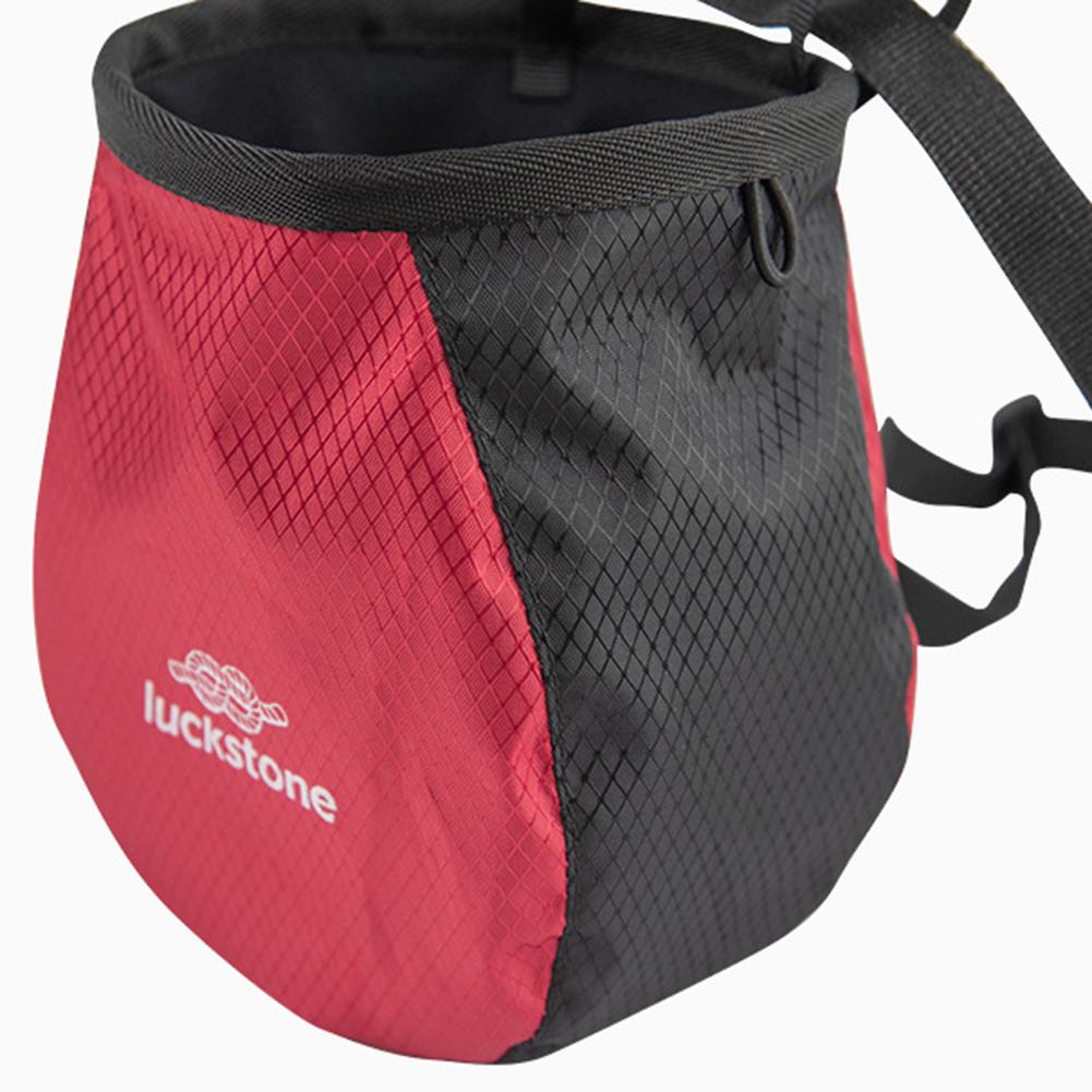 Magnesium Powder Bag Talcum Powder Bag Waterproof Polyester Chalk Bag Belt Weightlifting Pouch for Outdoor Climbing