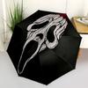 1 Stück Scream Maske Automatisches Öffnen/Schließen Regenschirm Faltregenschirm, Tragbarer Kompakter Reise Regenschirm, Geburtstags-/Weihnachtsgeschenk für Männer & Frauen L1110y41
