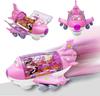 Kids Airplane Toy Bump Go Airplane Toy with Lights Sounds Play Vehicle Toys for Boys Girls Play Airplanes Toys Random Color Doll
