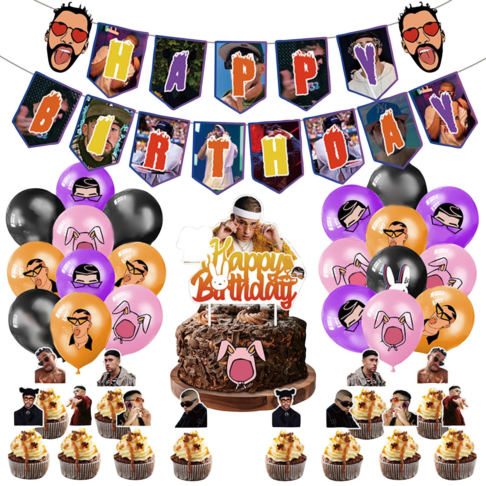 

Theme Party Decoration Set, Birthday Party Props, Fan Cool And Creative Theme Party Celebration Flag Cake Insert One Size белый