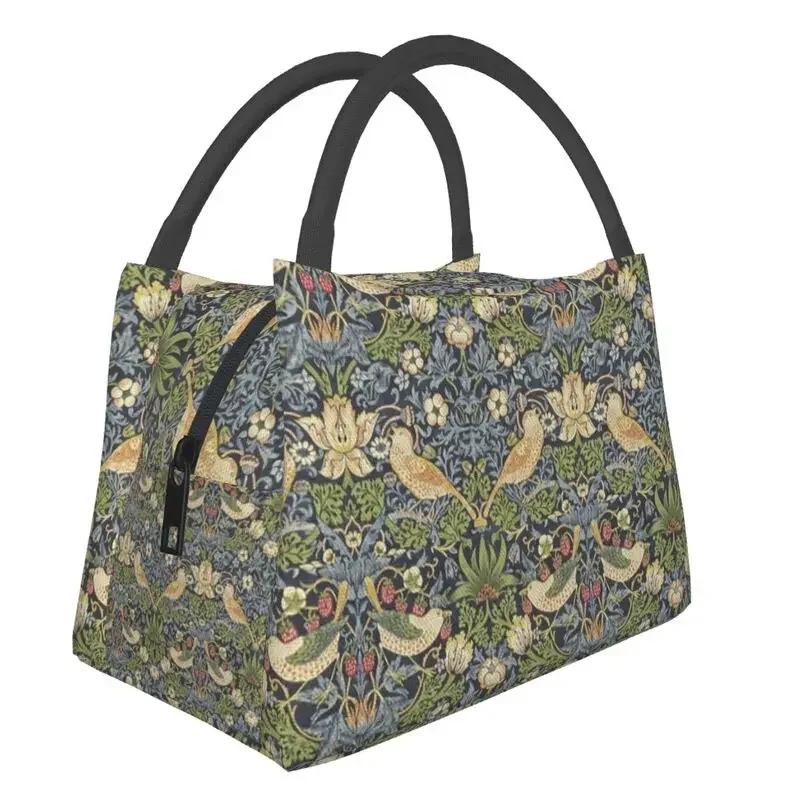 William Morris Insulated Lunch Bag for Women Portable Snakeshead Cooler Thermal Lunch Box Beach Camping Travel Shoulder Bag