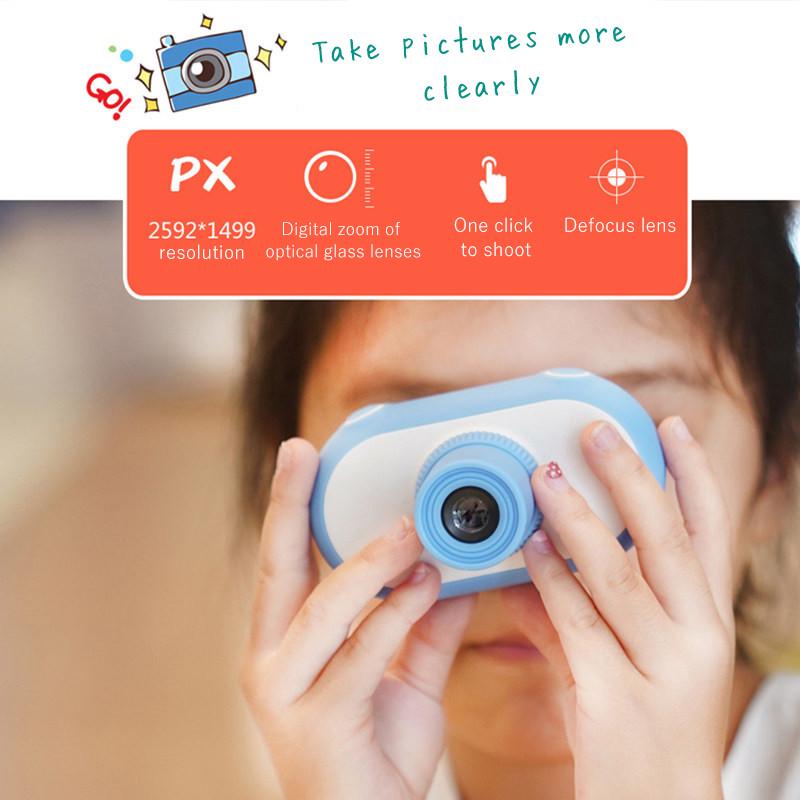 1.5 Inch 1080P Mini LSR Cam Digital Camera for Kids Baby Cute Cartoon Multifunction Toy Camera 
